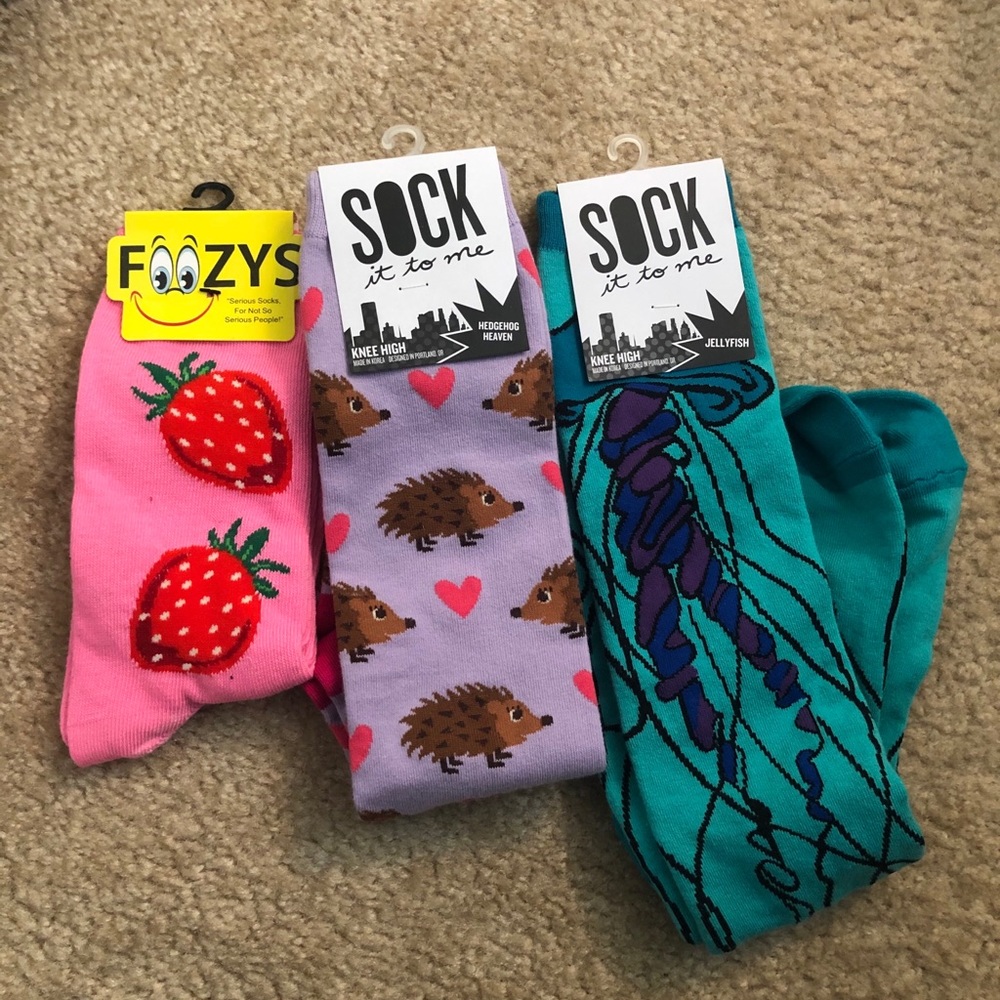 Various fun socks